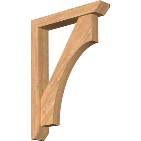 Ekena Millwork Westlake Slat Smooth Bracket w/ Offset Brace, Western Red Cedar, 5 1/2"W x 32"D x 44"H BKT0604X32X44WTL06SWR